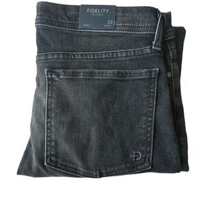 2X HP. FIDELITY Mila Crop Low Rise Ankle Slim Vintage Aged Selvedge Devore Jeans